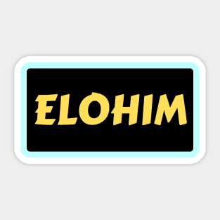 Elohim | Christian Typography Sticker